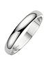  image of love-gold-18-carat-white-gold-court-wedding-band-4mm