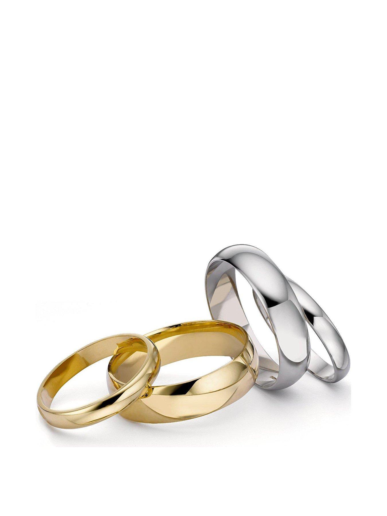 stillFront image of love-gold-18-carat-white-gold-court-wedding-band-4mm