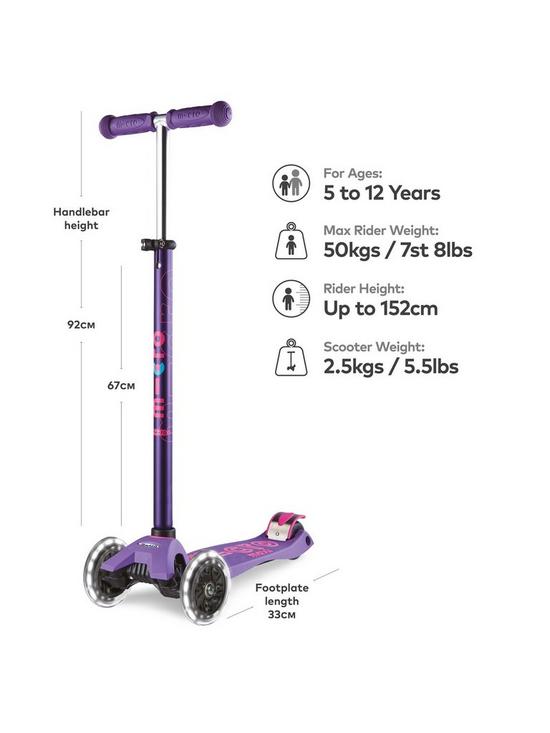 back image of micro-scooter-maxi-deluxe-led-purple-scooter