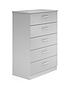  image of sanford-ready-assembled-high-gloss-5-drawer-chest