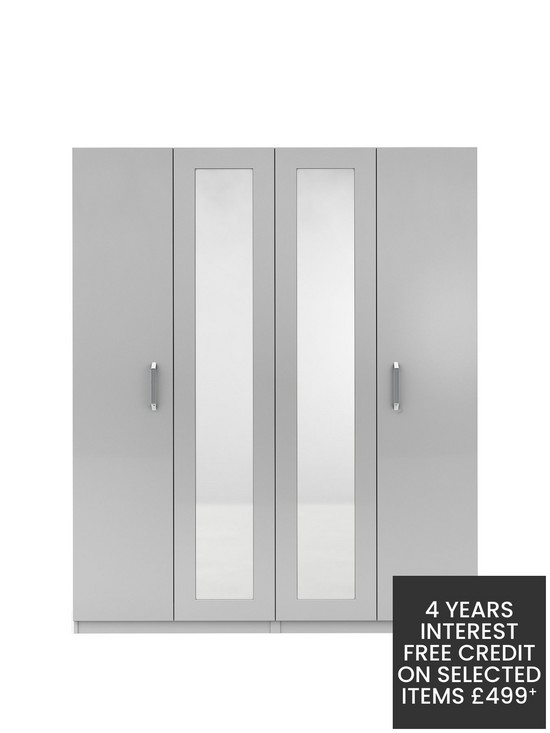 front image of one-call-sanford-part-assemblednbsp4-door-high-gloss-mirrored-wardrobe