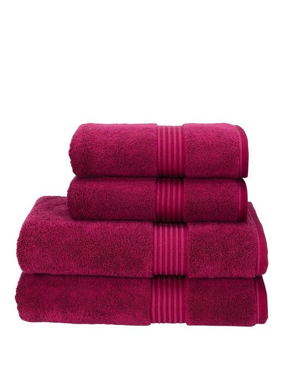 front image of christy-supreme-hygroreg-supima-cotton-towel-collection-raspberry