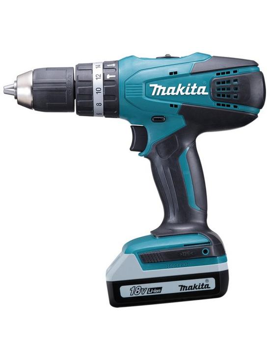 back image of makita-18v-volt-g-series-combi-drill-and-impact-driver-kit-complete-with-2-x-li-ion-batteries