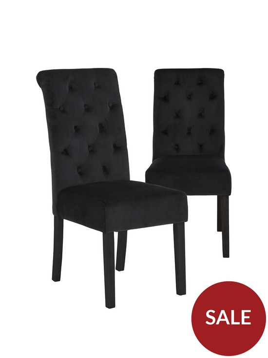 front image of very-home-pair-of-velvet-scroll-back-dining-chairs-black