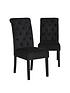pair-of-velvet-scroll-back-dining-chairs-blackfront