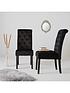 image of very-home-pair-of-velvet-scroll-back-dining-chairs-black
