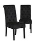  image of very-home-pair-of-velvet-scroll-back-dining-chairs-blacknbsp--fscreg-certified