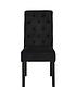  image of very-home-pair-of-velvet-scroll-back-dining-chairs-black