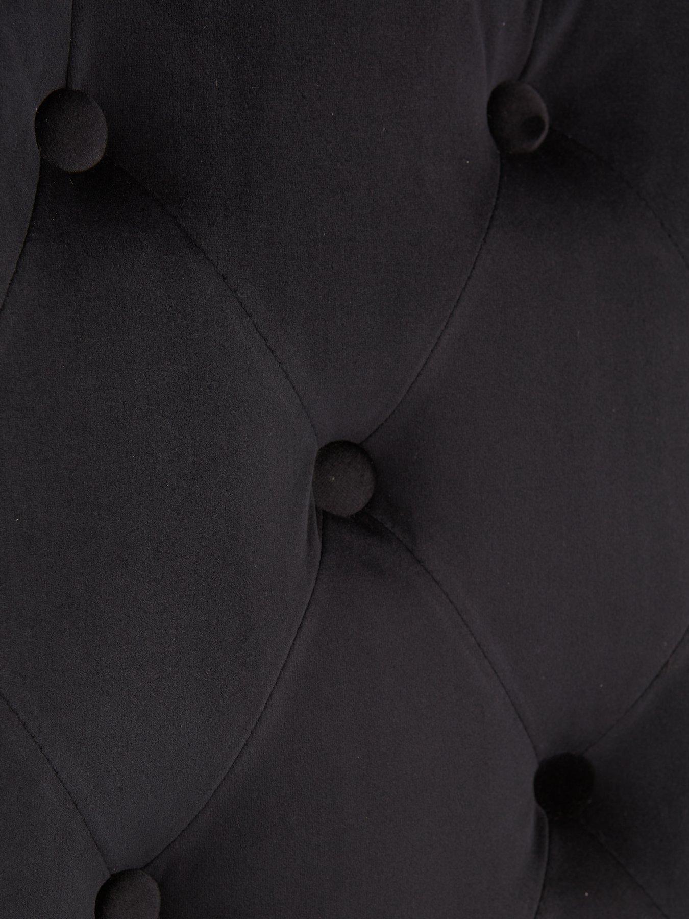 Image 5 of 7 of The Very Collection Pair Of Velvet Scroll Back Dining Chairs - Black&nbsp;- FSC&reg; Certified