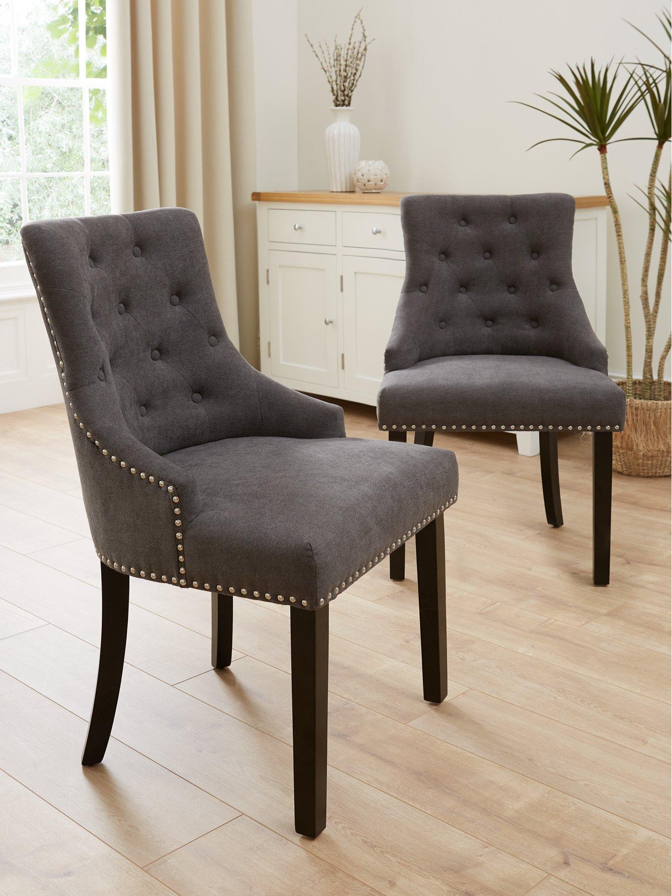 Very Home Pair of Warwick Fabric Dining Chairs - FSC® Certified