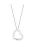  image of love-diamond-9ct-white-gold-diamond-set-heart-pendant-necklace