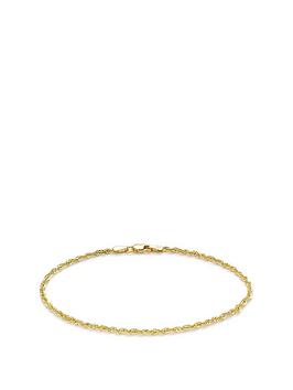 Love GOLD Love Gold 9Ct Gold Sparkle Rope Chain Bracelet Picture