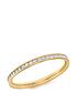  image of love-gold-9ct-gold-white-cubic-zirconia-set-ring