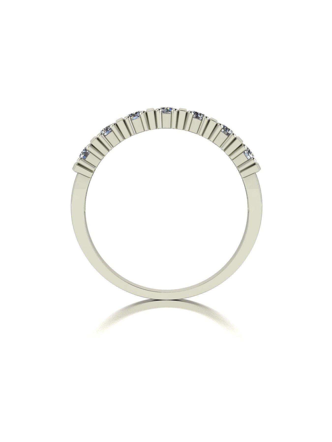 Image 3 of 5 of Moissanite 9ct Gold 1/2 Carat Eq Moissanite 7 Stone Eternity Ring