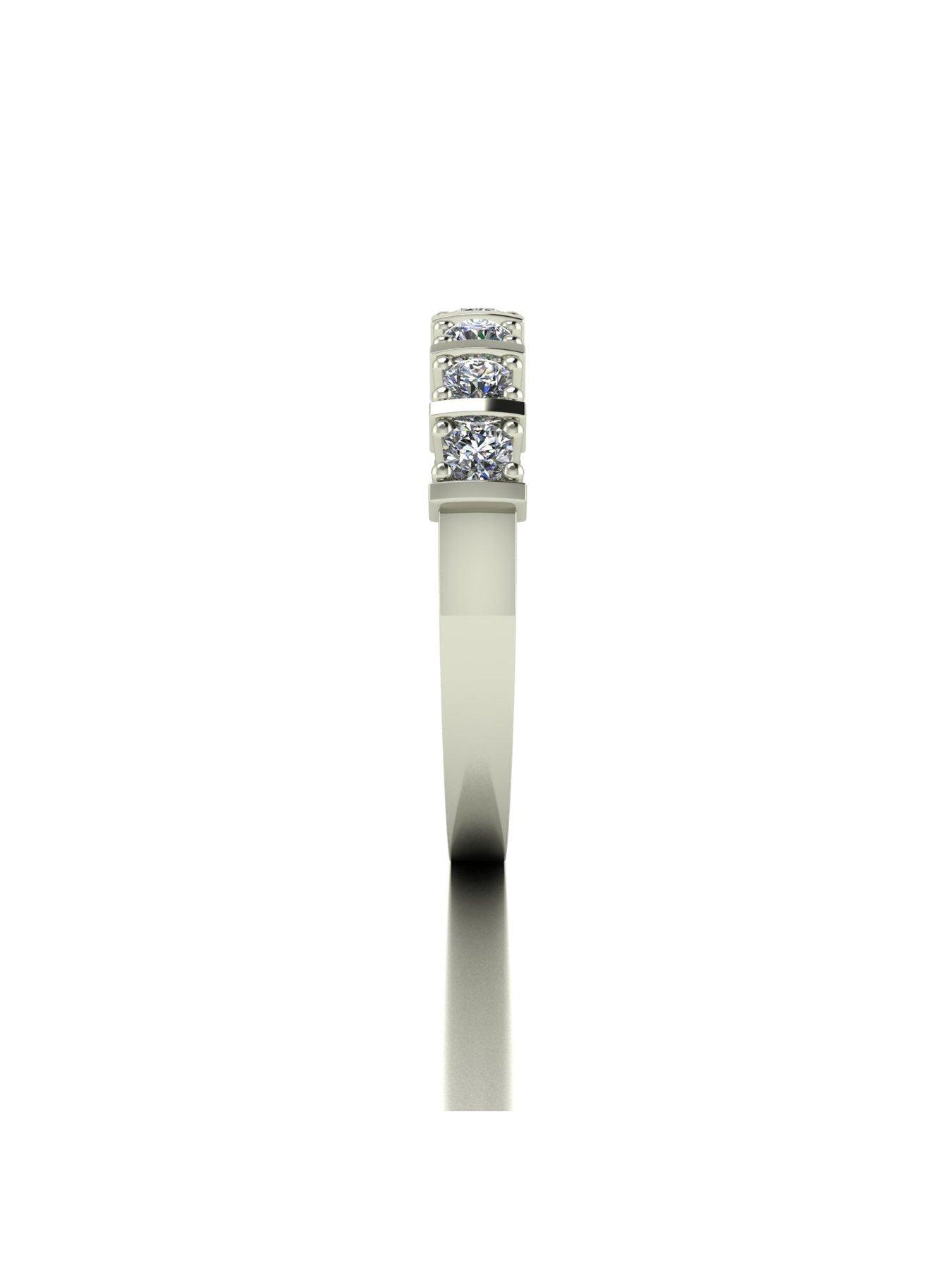 Image 5 of 5 of Moissanite 9ct Gold 1/2 Carat Eq Moissanite 7 Stone Eternity Ring