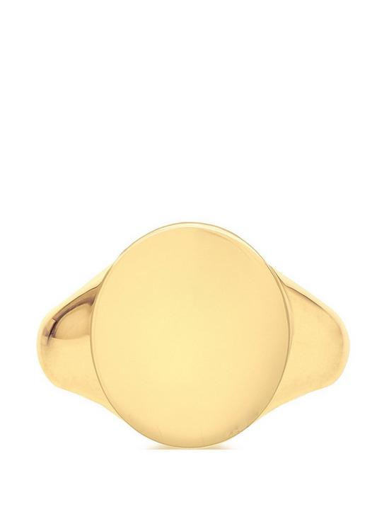 stillFront image of love-gold-9ct-gold-oval-signet-ring