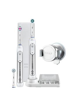 Oral-B    Genius 8900 Silver Electric Toothbrush Duo Pack