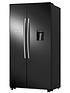  image of hisense-rs741n4wb11-90cmnbspwide-total-no-frost-american-style-fridge-freezer-with-non-plumbed-water-dispenser-black