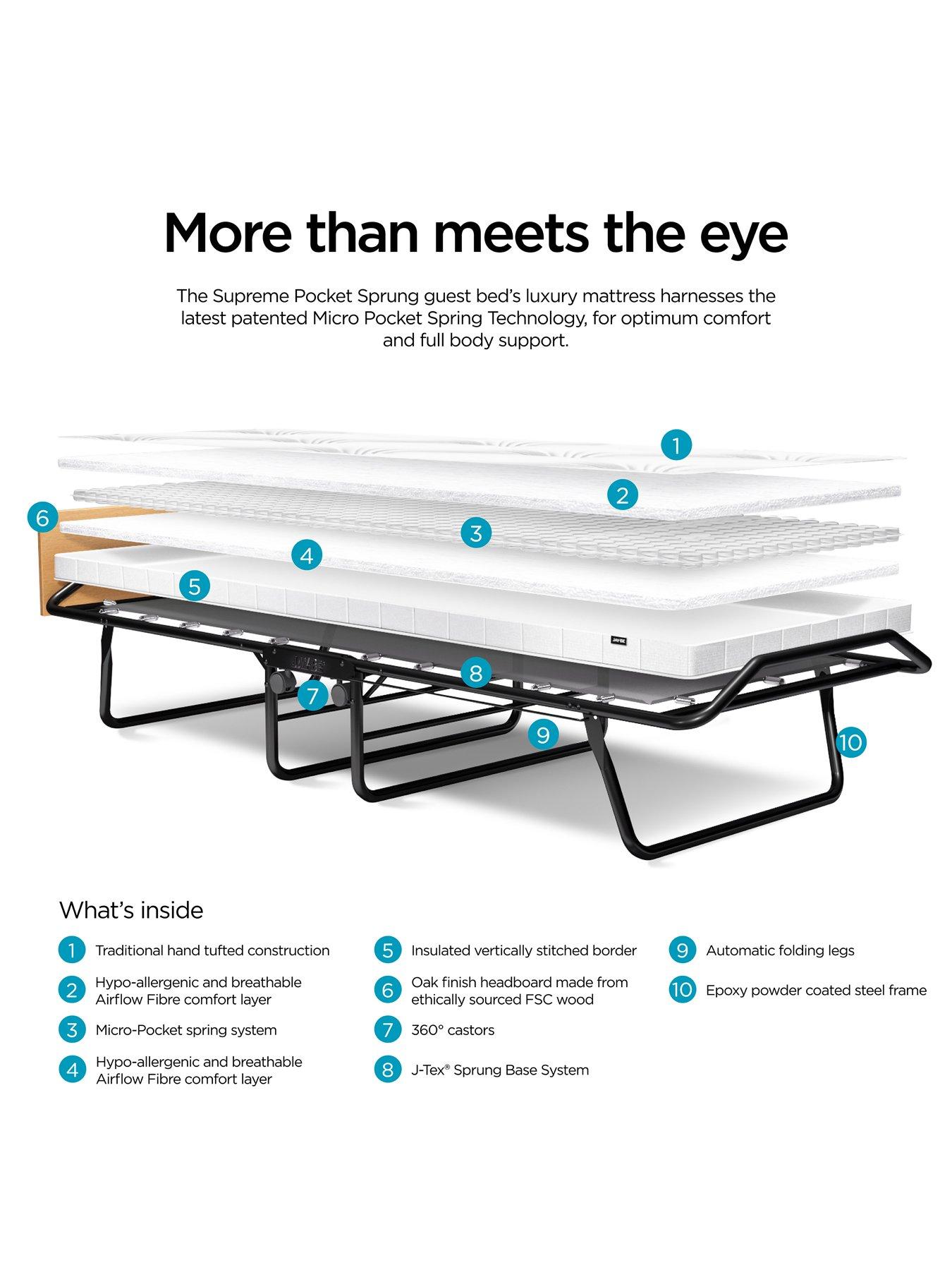  image of jaybe-supreme-automatic-folding-bed-with-pocket-sprung-mattress
