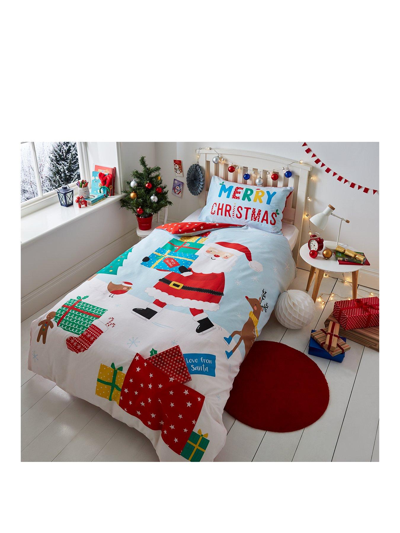 Kids Teens Home Items Santa S List Double Duvet Cover And