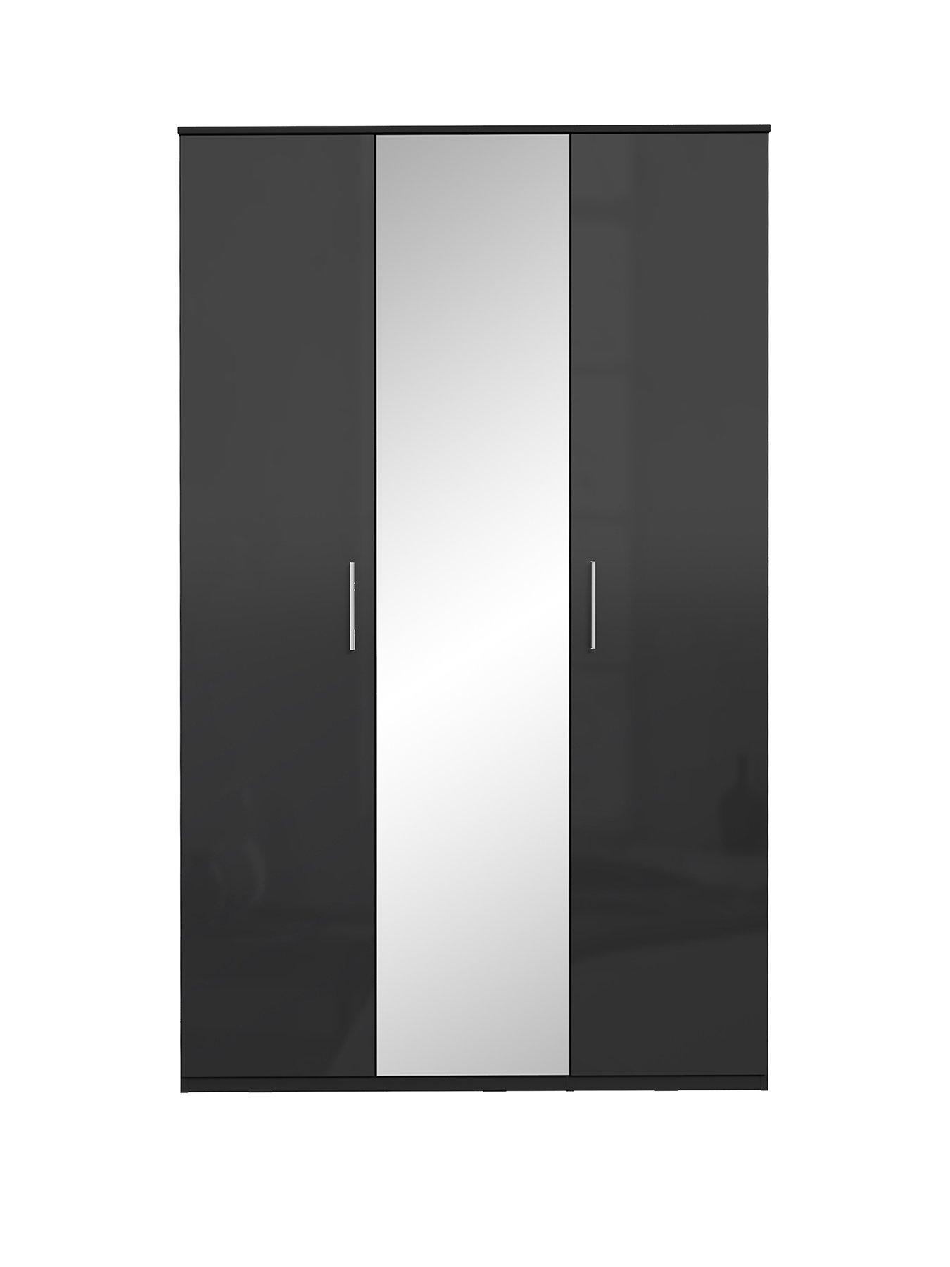 Westbury High Gloss 3 Door Mirrored Wardrobe Littlewoods Com