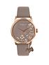  image of radley-ry2690nbsptaupe-floral-and-rose-gold-dog-charm-dial-taupe-leather-strap-ladies-watch