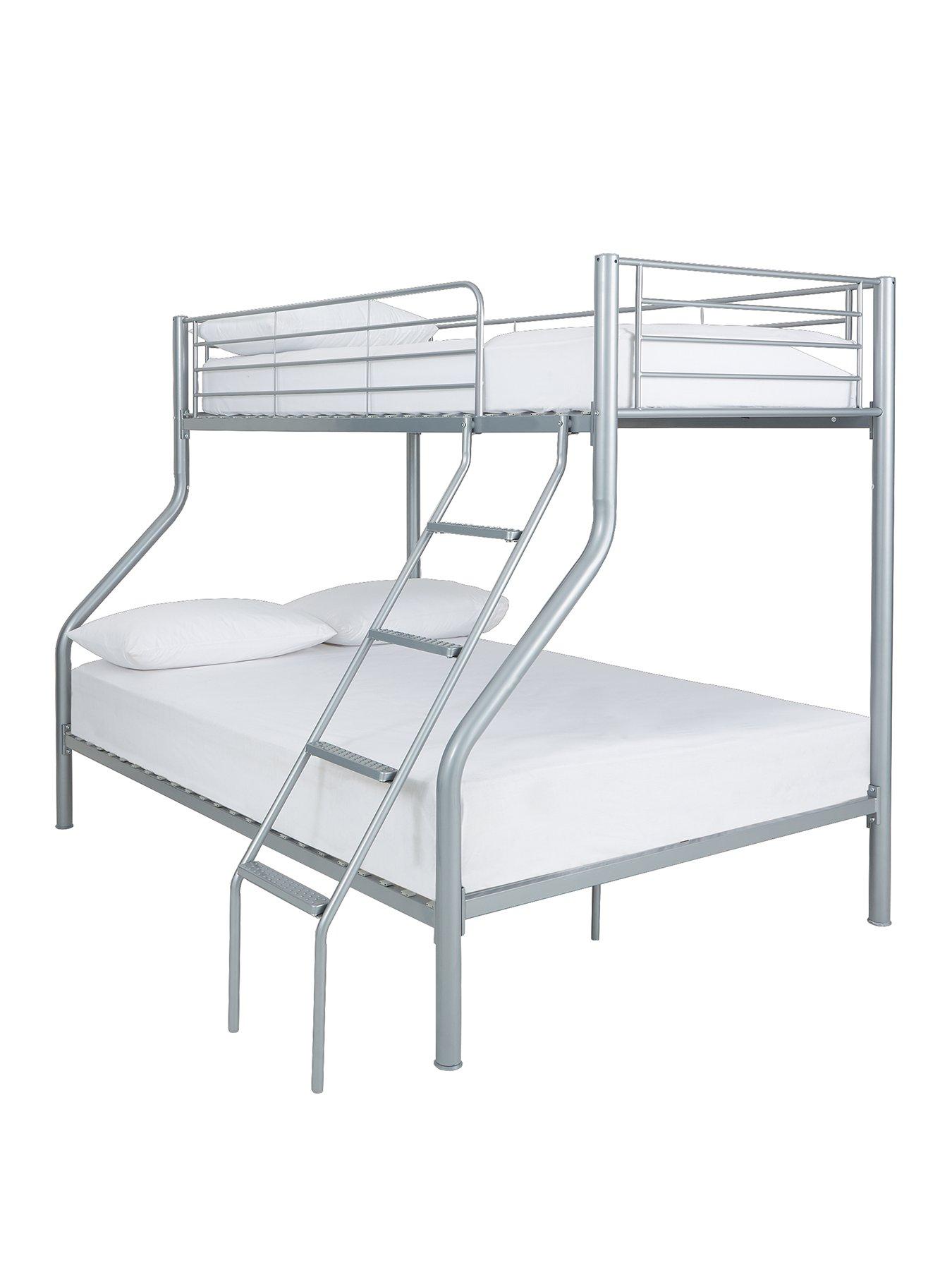 Domino Metal Trio Bunk Bed with Optional Mattresses Fitted With A