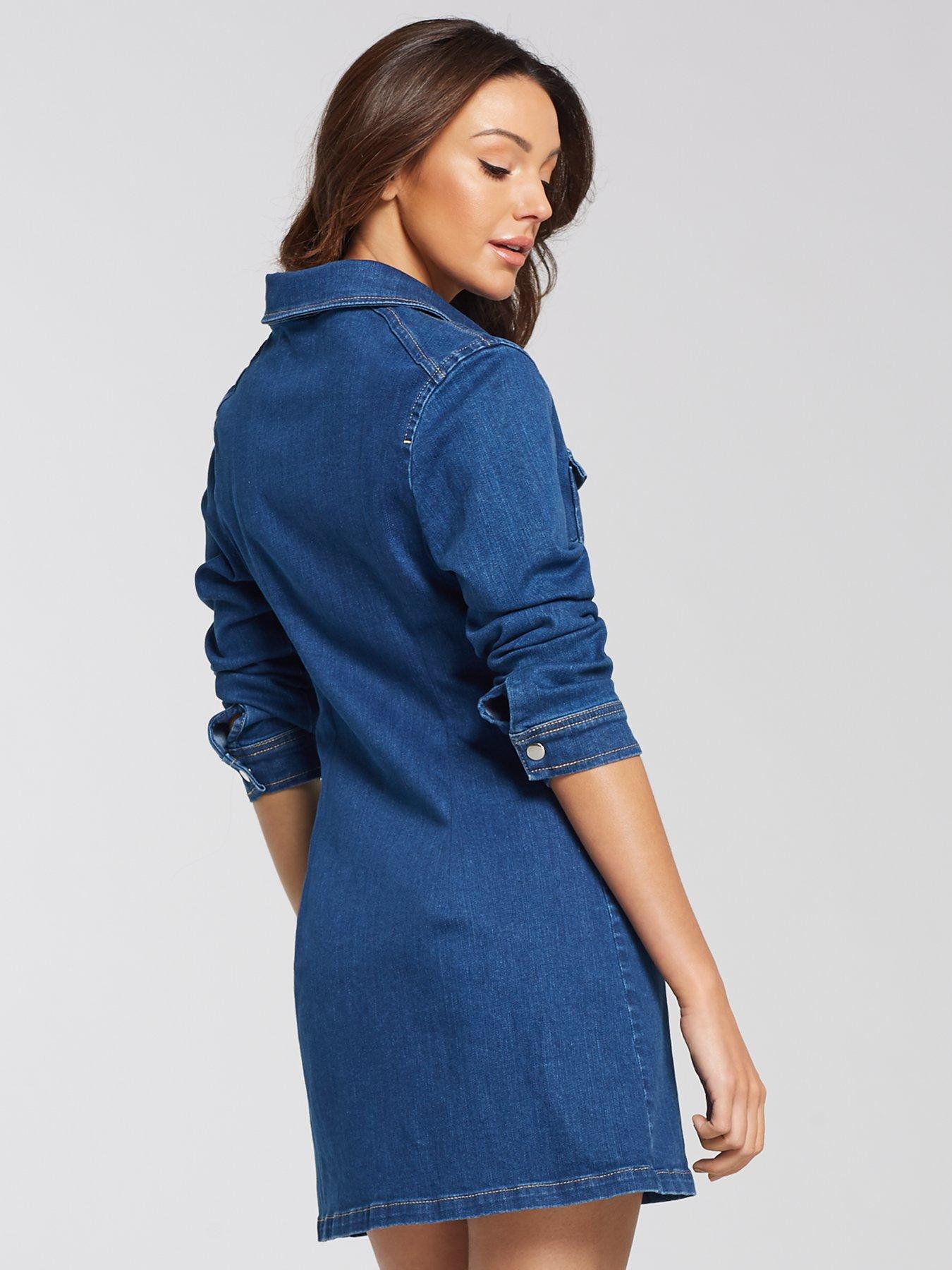 michelle keegan denim dress littlewoods