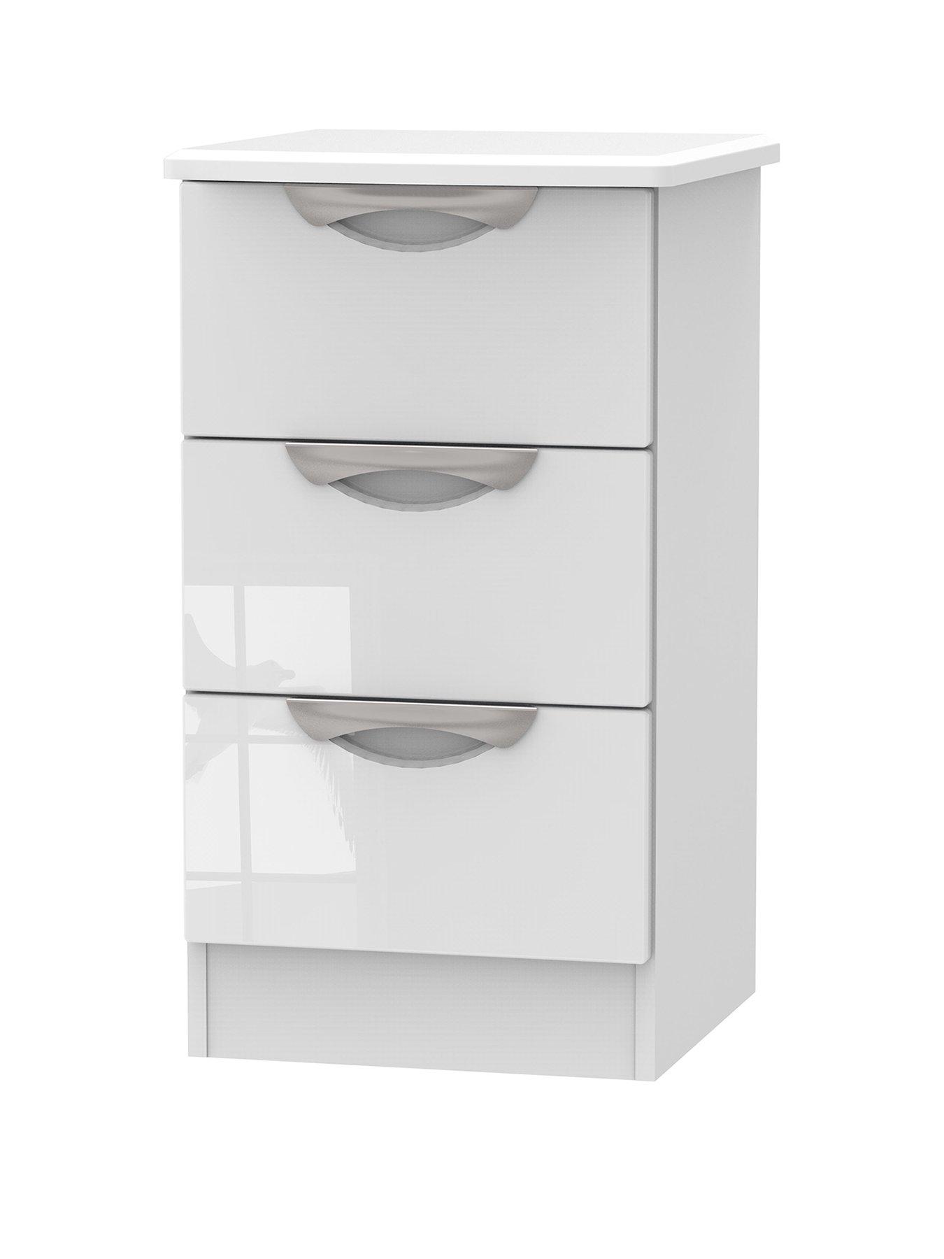 Swift Belgravia High Gloss 3 Drawer Bedside Chest Littlewoods Com