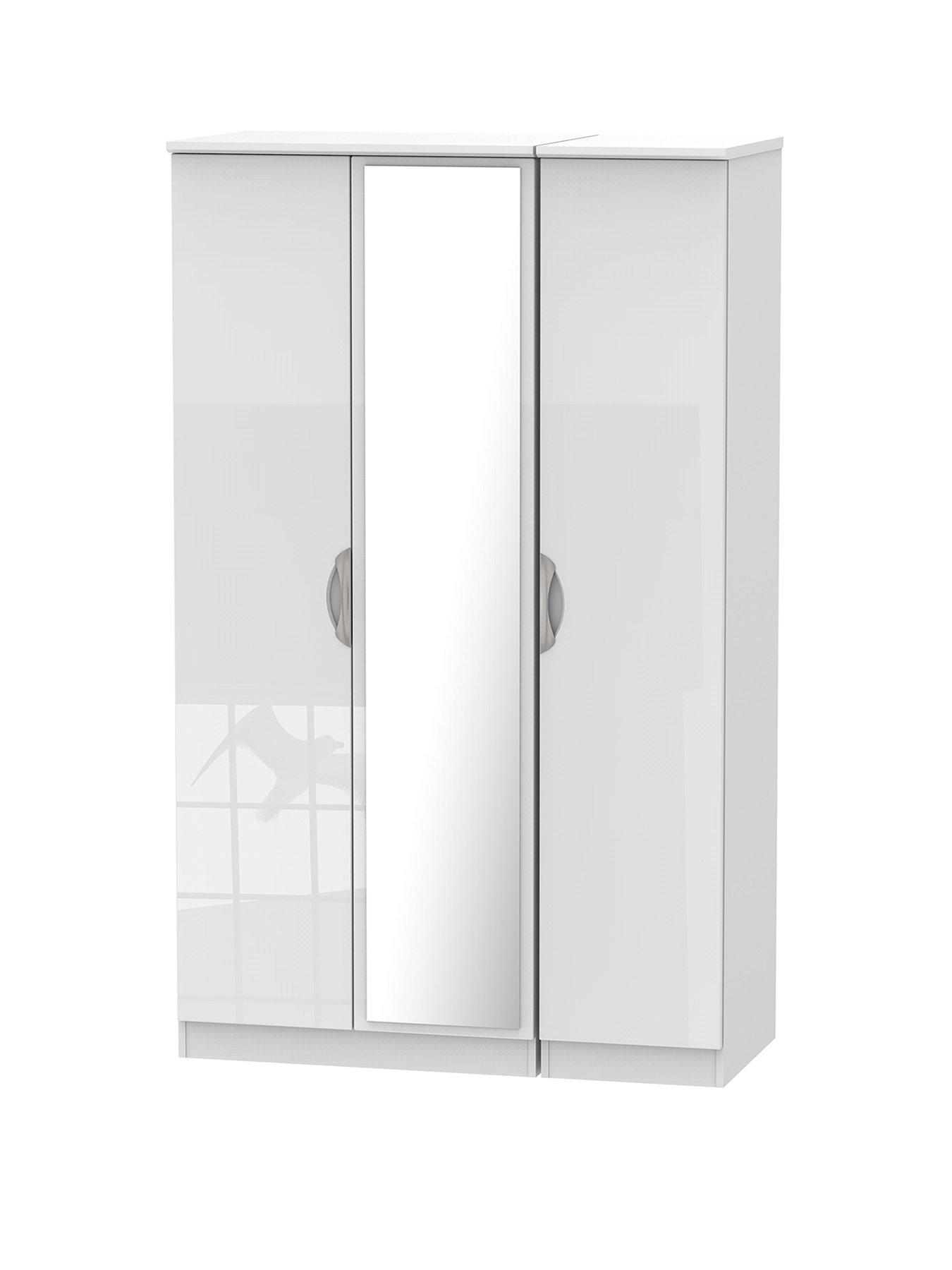 Swift Belgravia 3 Door High Gloss Mirrored Wardrobe Littlewoods Com