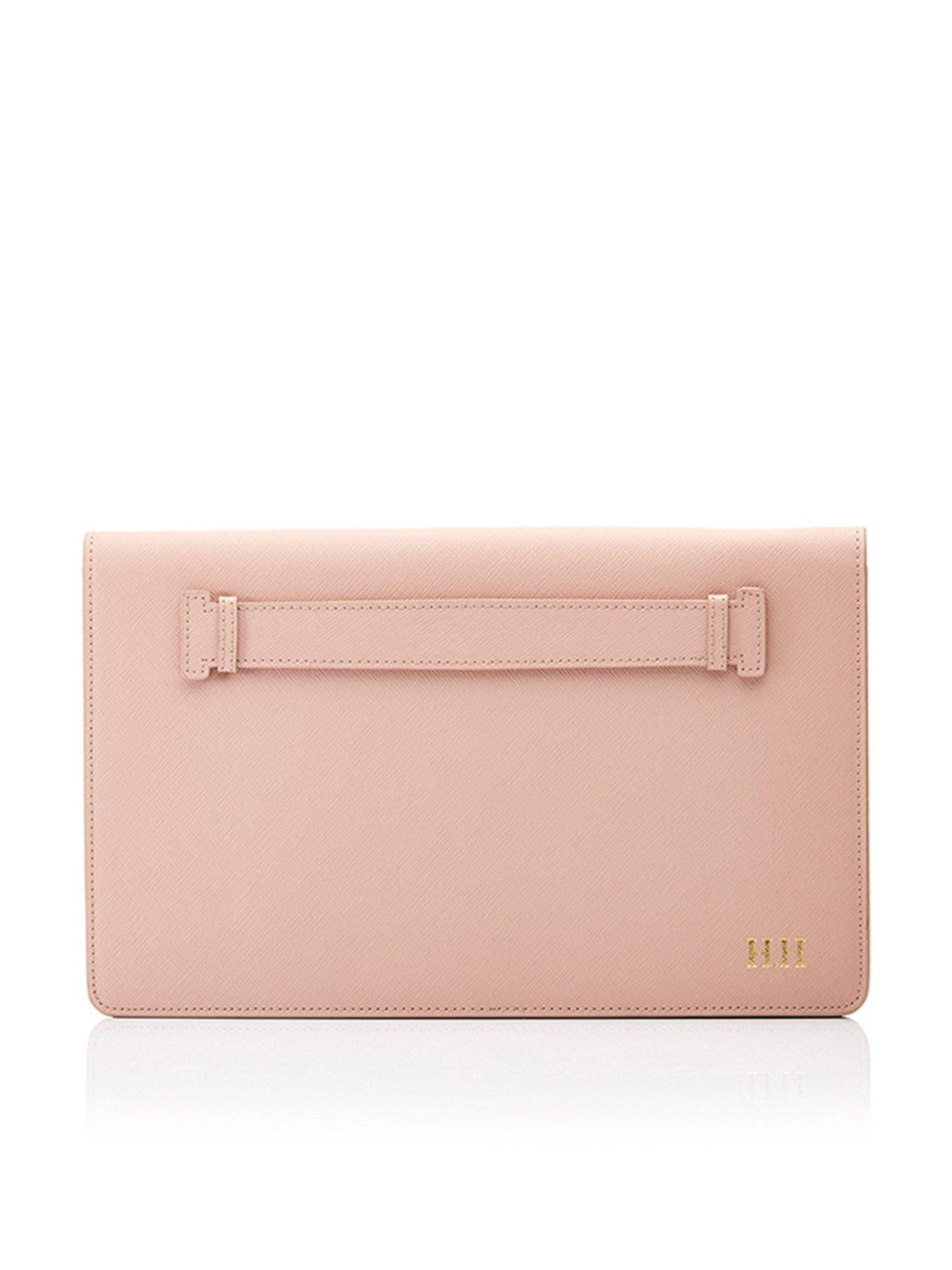 blush clutch bag