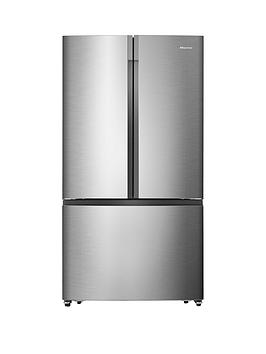 Hisense   Rf715N4As1 91Cm Wide, Total No Frost , French Door, Food Centre Fridge Freezer - Stainless Steel Effect (Doorstep Delivery Only)