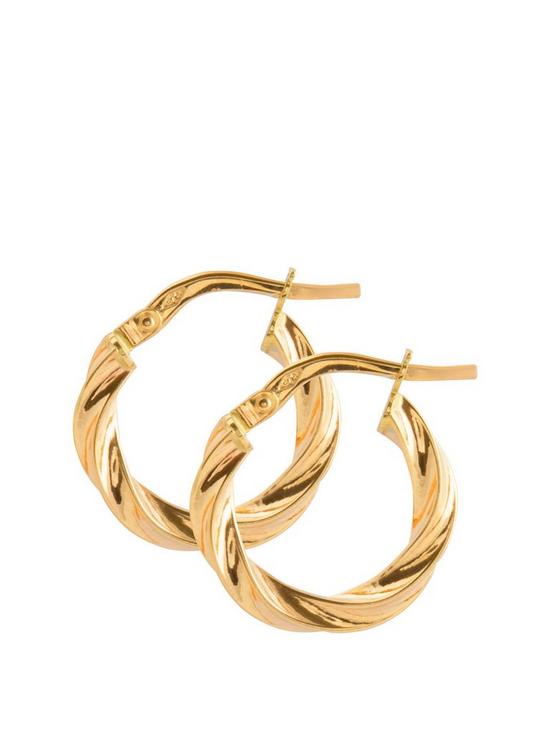 front image of love-gold-9ct-gold-15mm-round-twisted-hoop-earrings