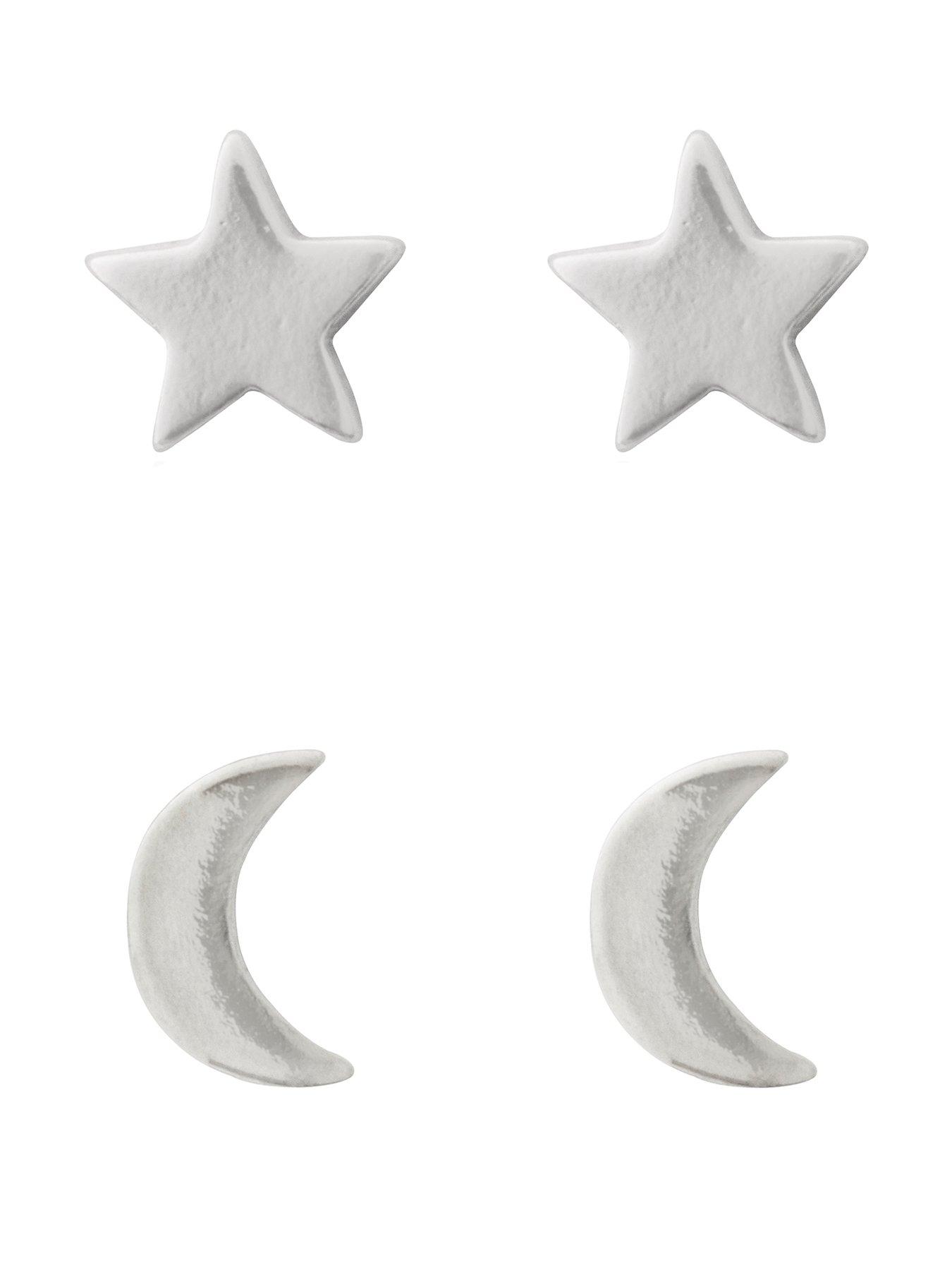 pack of silver stud earrings