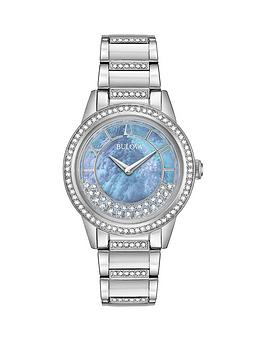Bulova Bulova Bulova Crystal Collection Blue Mother Of Pearl And Turnstyle  ... Picture