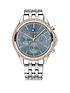  image of tommy-hilfiger-blue-and-rose-gold-detail-dial-stainless-steel-bracelet-ladiesnbspwatch