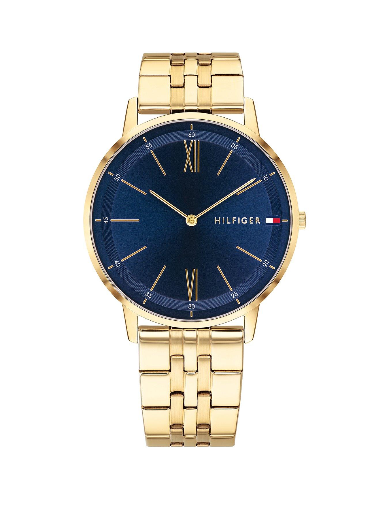 tommy hilfiger blue dial men's watch
