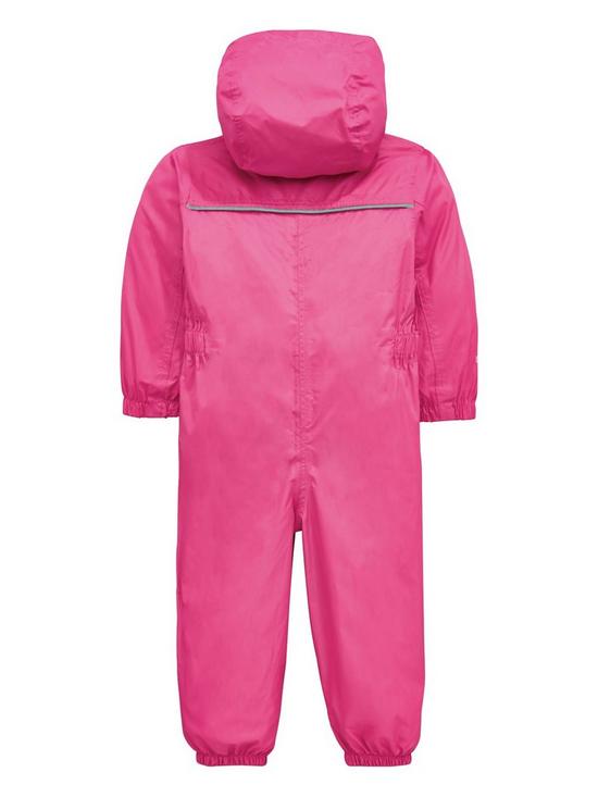 back image of regatta-baby-girl-puddle-iv-splash-suit-pink