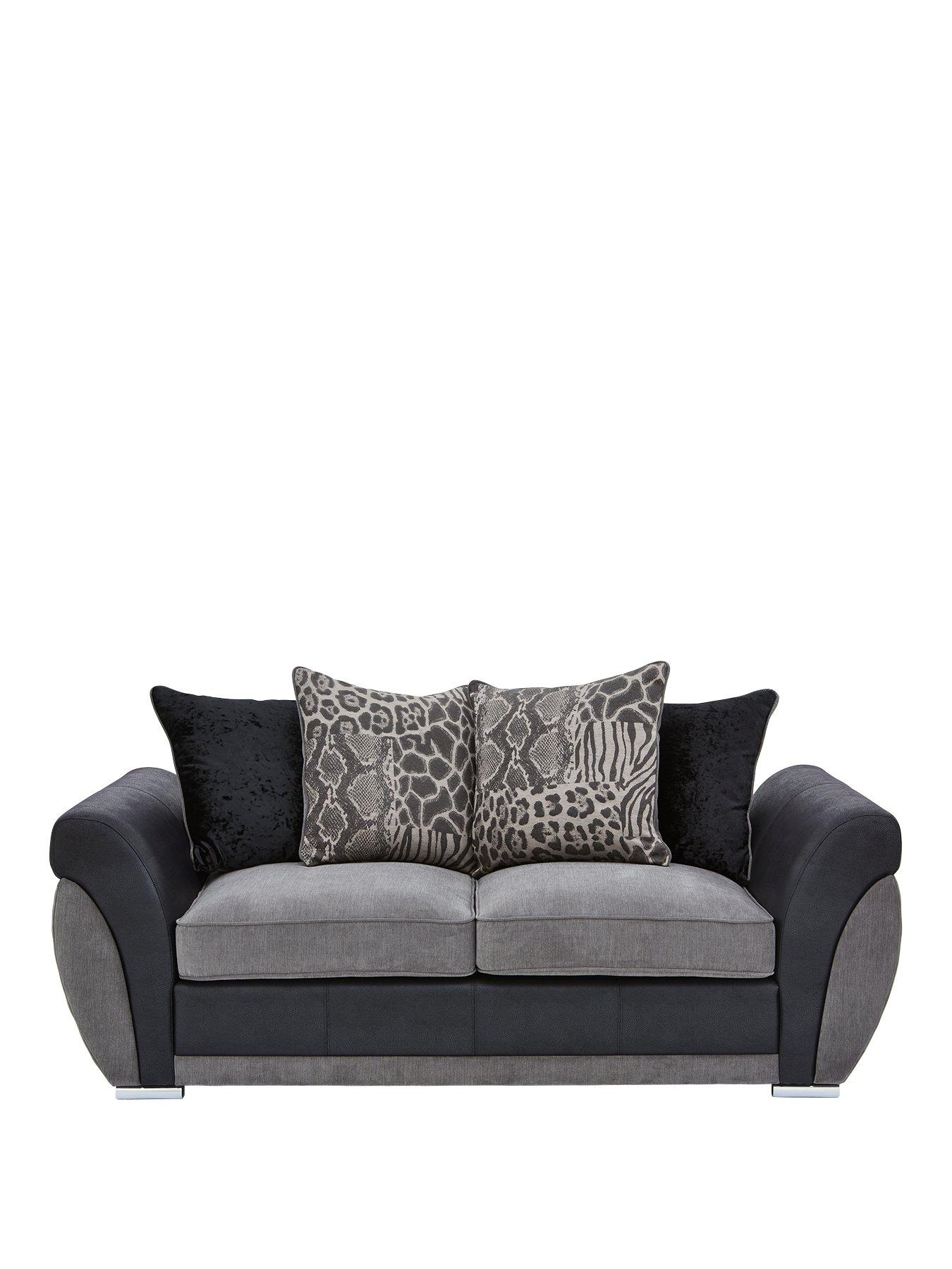stillFront image of very-home-hilton-fabric-and-faux-leather-scatter-back-sofa-bed