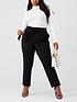  image of v-by-very-curve-tie-waist-tapered-trouser-black