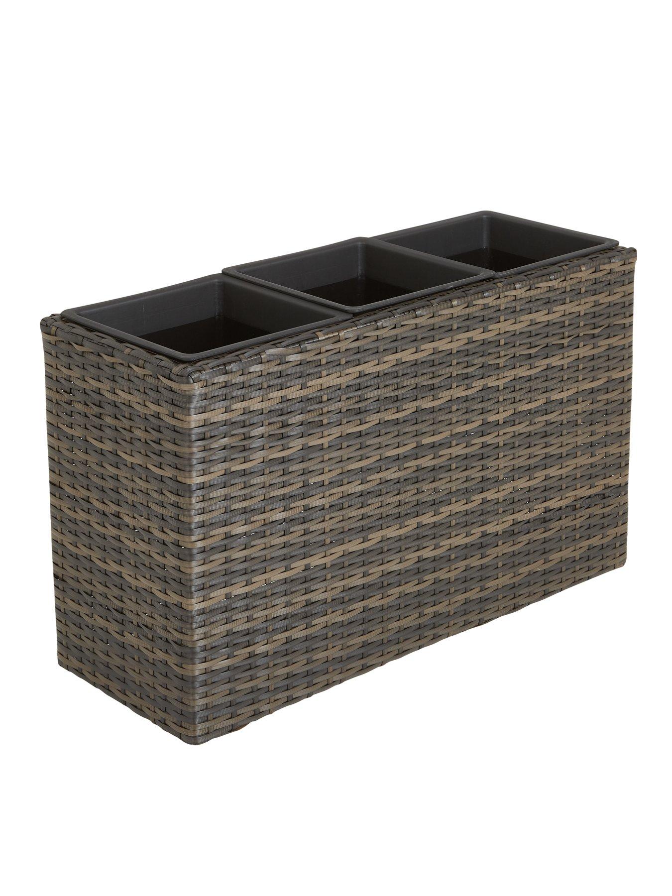 Image 3 of 6 of Very Home Trough Shaped Rattan Planter