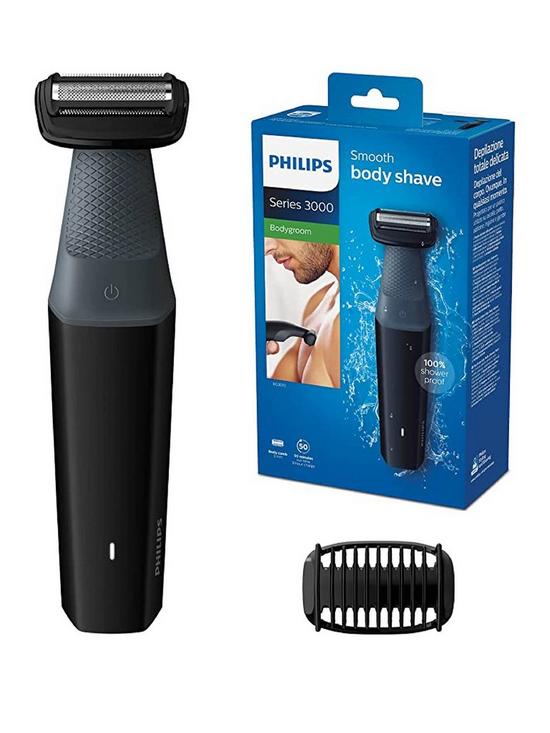 front image of philips-series-3000-showerproof-body-groomer-with-skin-comfort-system-bg301013