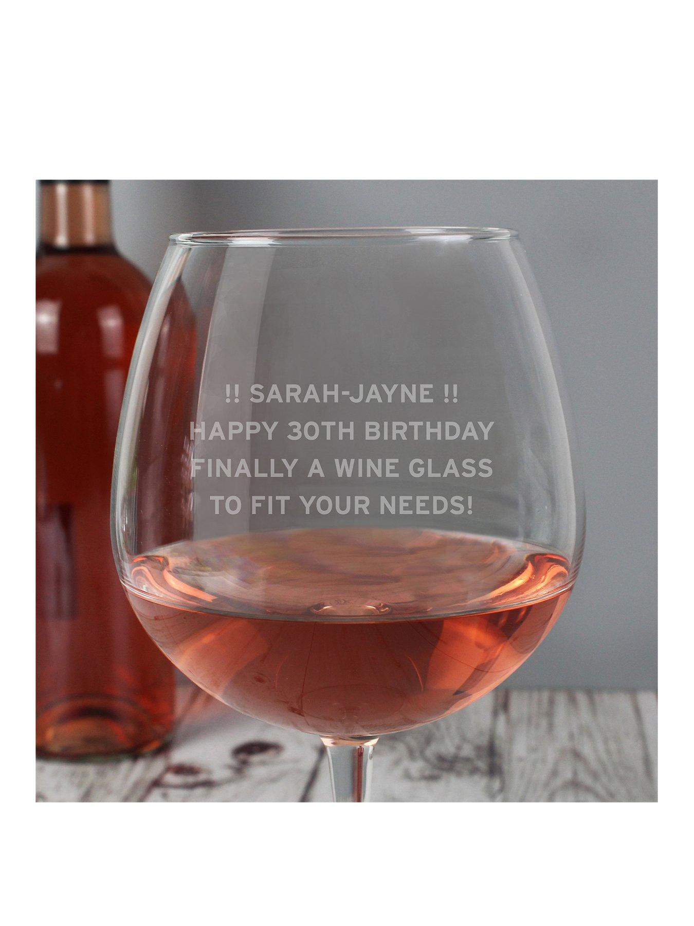 Image 1 of 4 of The Personalised Memento Company Personalised Large Wine Glass