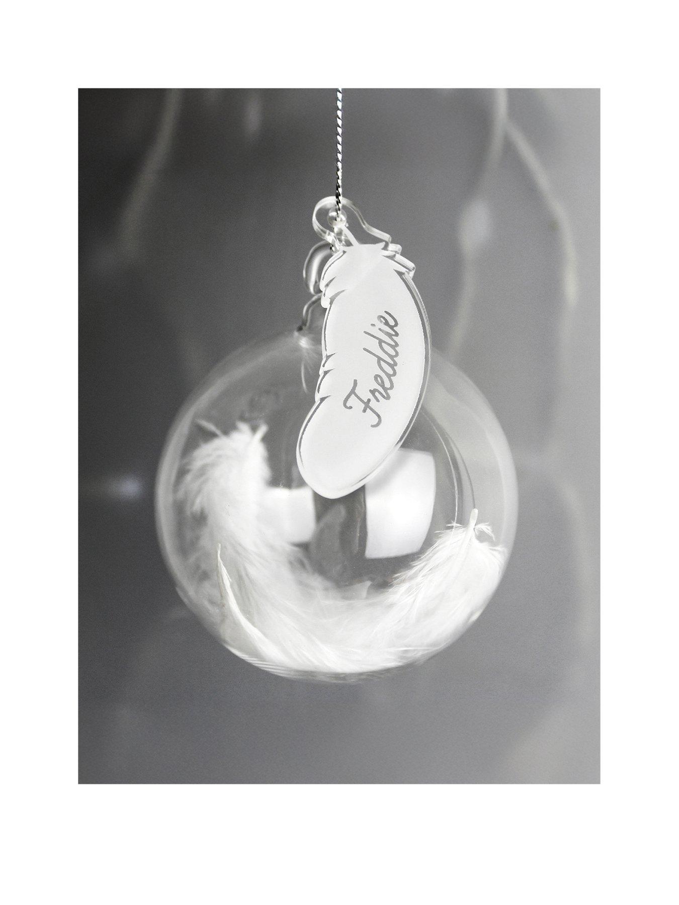 The Personalised Memento Company Personalised Feather Bauble