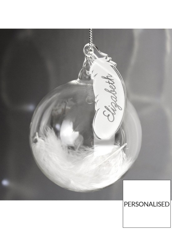 stillFront image of the-personalised-memento-company-personalised-feather-bauble