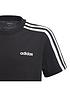  image of adidas-boys-3-stripe-short-sleeve-t-shirt-black