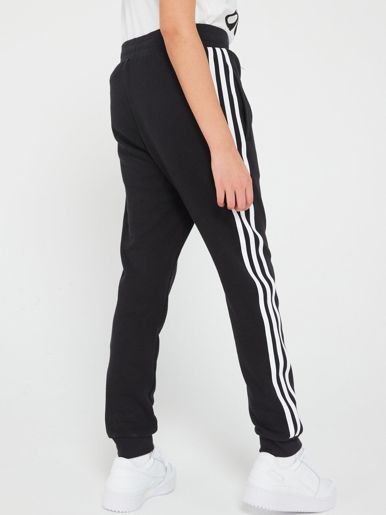 adidas Originals Junior Unisex Trefoil Pants Black White littlewoods