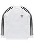  image of adidas-originals-boys-3-stripednbsplong-sleeve-t-shirt-whiteblack