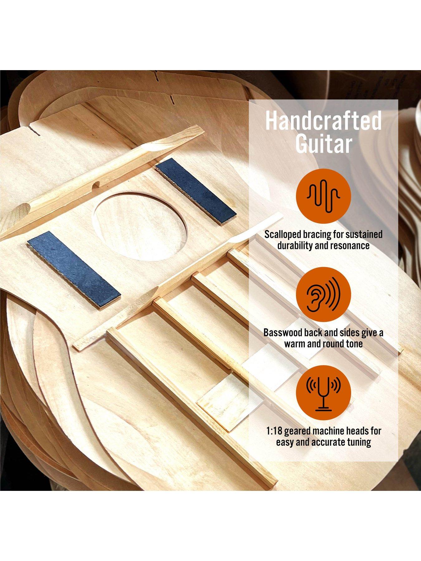  image of 3rd-avenue-full-size-44-classical-guitar-beginner-bundle-6-months-free-lessons-natural