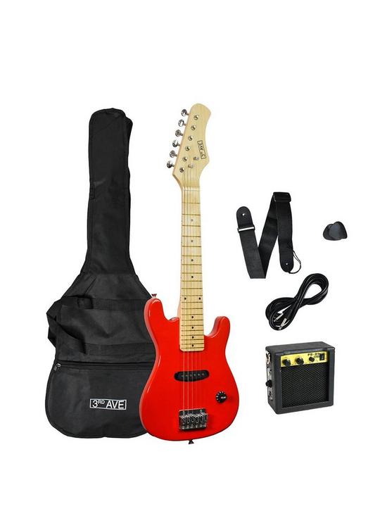 front image of 3rd-avenue-junior-electric-guitar-pack-red-with-free-online-music-lessons